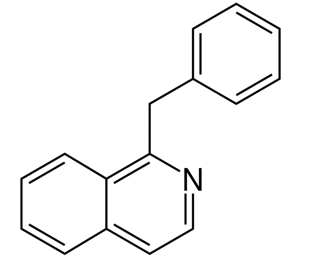 Strukturformel eines Benzylisochinolin-Alkaloids – charakteristische Alkaloidklasse in Eschscholzia californica (Kalifornischer Mohn).