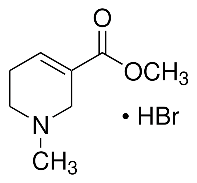 Strukturformel von Arecolin-Hydrobromid – Alkaloid der Arekanuss (Areca catechu)
