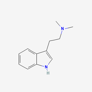 Strukturformel von DMT (N,N-Dimethyltryptamin)